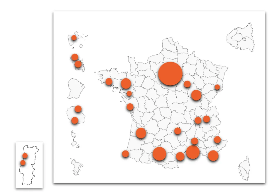 Présence Viseeon en France