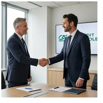 Entrepreneur ouvrant son compte professionnel Crédit Agricole en ligne